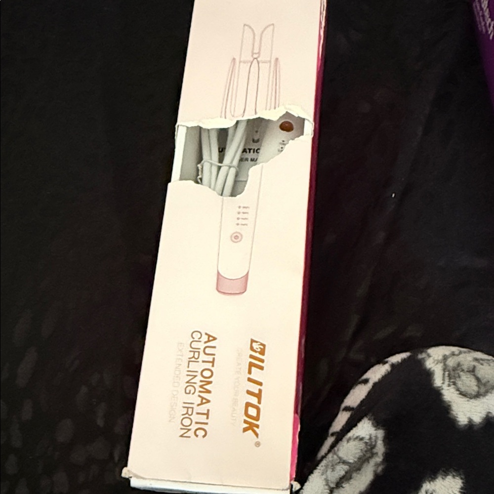 Liltok Automatic Curling Iron - Pink and White